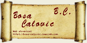 Bosa Ćalović vizit kartica